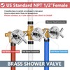 Aolemi 3 Handles Tub Shower Faucet Set with Valve Bathtub