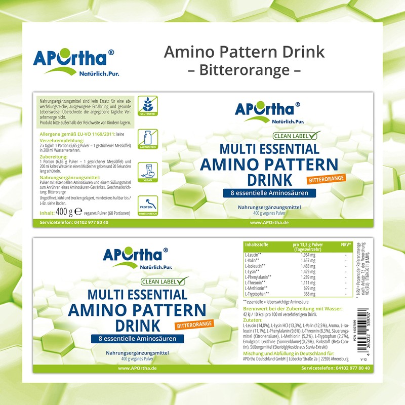 Aportha Essential Amino Pattern Drink – 8 Essential Amino Acids