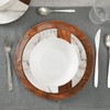 LEHAHA Rustic Modern Melamine Dinnerware Sets, Marble 12-Piece Lightweight Outdoor