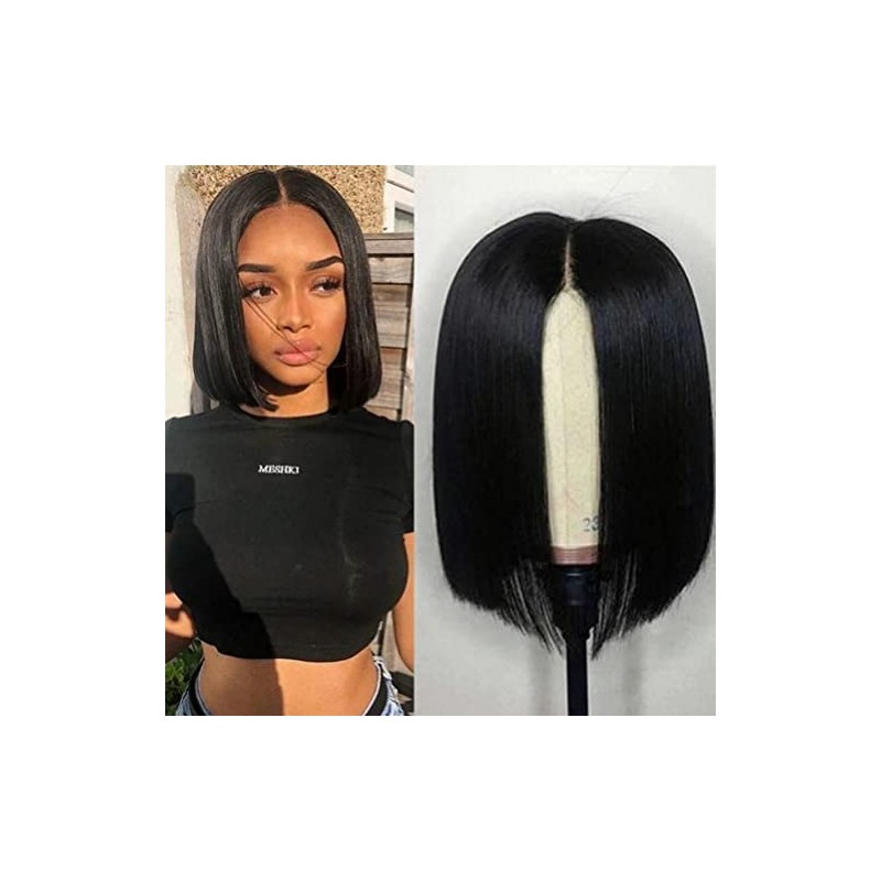 Peluca de Cabello Bob Bob, Peluca sin Gluio de Alta