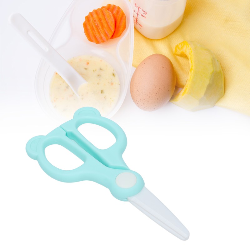 Baby Food Ceramic Scissors Infant Feeding Aid Scissors Portable for