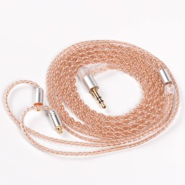 KBEAR Headphone Cable, 4N Copper Oxygen Free Headphone Monitor Cable to Improve Sound of ES4, ZST ZSN ZS3, ZSR CCA C10, AS10, ZS10 Headphones (MMCX, 3.5mm, No Microphone)