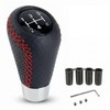 ZynoMUCH Car Gear Shift Knob 5 Speed, Universal Leather Gear