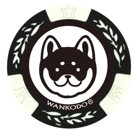 Hokushin Trading MK0221 Golf Green Marker, White, Diameter 1.6 inches (40 mm), Wankodo, Kyoto, Kuroshiba, Shiba Inu