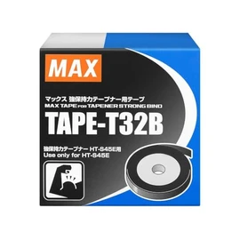 MAX TAPE-T32B Tape for Strong Bind Tapeners (Box of 5 Rolls), Black