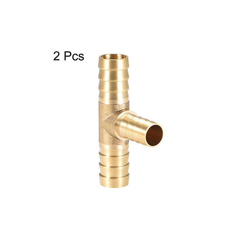 sourcing map Hose Reducer Barb Connection T 3-Way Connector 12