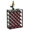Mango Steam 32 Bottle Gray Wine Rack with Glass Top