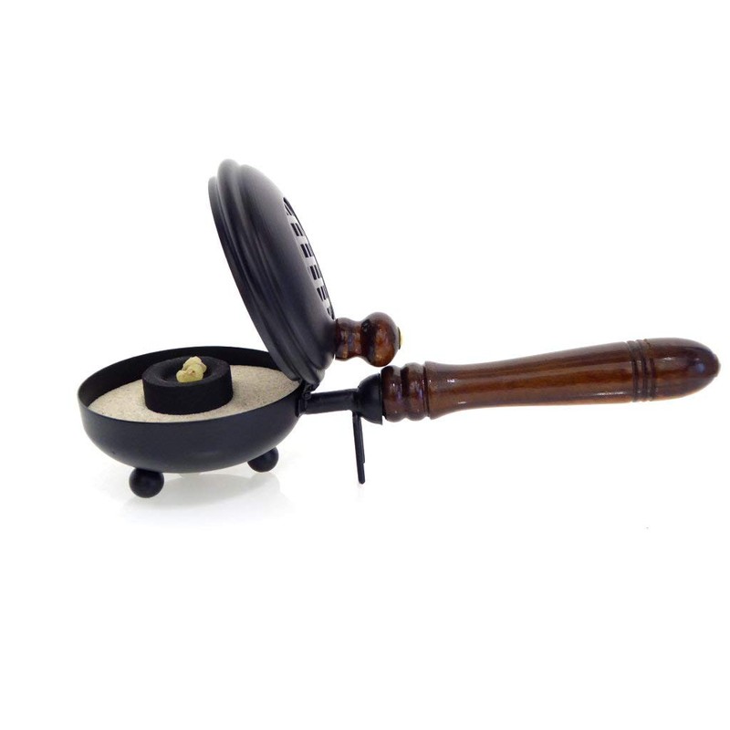 Fumaga - Small Muck Incense Pan with Wooden Handle Including