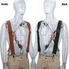 WELKINLAND 2-Piece Sets Black & Brown Work Suspenders, Heavy Duty