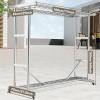 Heavy Duty Commercial Clothing Garment Rack Rolling Collapsible Hanger Chrome