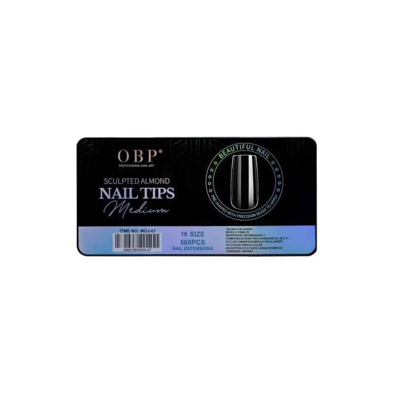 OBP Soft Gel Tips Cuadrada Mediana Para Uñas 560 Piezas