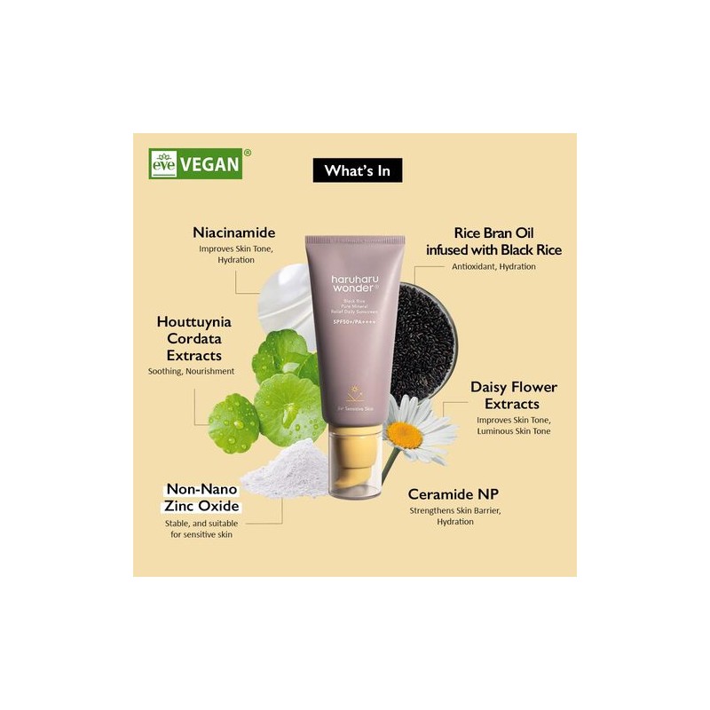 haruharu wonder [haruharu wonder]Black Rice Pure Mineral Relief Daily Sunscreen