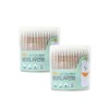 Easy& One-Touch Cotton Swabs, 200P (Cylindrical) - 2 Pack, Wooden, Sterilized, Premium Infant Cotton Swabs Cylindrical Cotton Swabs 2ea