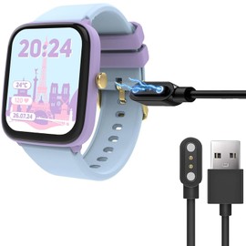 Blueshaweu Charging Cable Compatible with Ice-Watch - ICE Smart Junior 2.0 (1.75 inch), Cable Charger Charging Station for Ice Smart Junior 2.0 (Black)