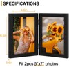 Vittanly 5x7 Double Picture Frame, Hinged 2 Opening MDF Photo