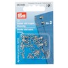 Prym 2 Eyes Hooks and Brass, Pack of 12, Silver