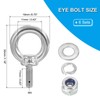 PATIKIL M4 x 11mm Eye Bolt with Nut, 6 Pack