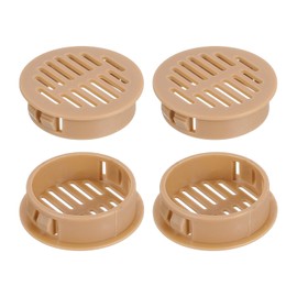 sourcing map Round Soffit Vents 1 inch, 16Pcs Orange Plastic 35mm Soffit Vent Cover - Circular Air Vent Grille - Air Flows Easily for Bathroom Home, Office, Kitchen, Cabinet, Wardrobe