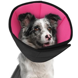 CITÉTOILE Dog Collar Comfortable Protective Measures Protective Collar Dog, Adjustable Dog Collar, Prevention of Bite and Cervical Collar Lick Wounds, Rose Grey, L