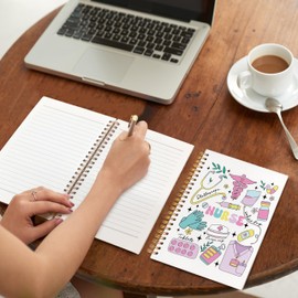 VIIJJUE Trendy Nurse Notebook, Nurse Gifts for Women Journal, Nurses Appreciation Gifts Journals for Writing, Groovy Aesthetic Nursing Hardcover Spiral Notebooks, 5.5x8.3 Inch