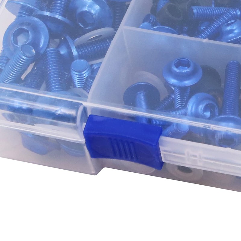 Tiardey Universal 177Pcs Motorcycle Fairing Bolts & Nuts Kit Bodywork