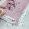 4 Pieces Quilting Template, Quilting Patchwork Ruler, Hexagon Quilting Ruler,