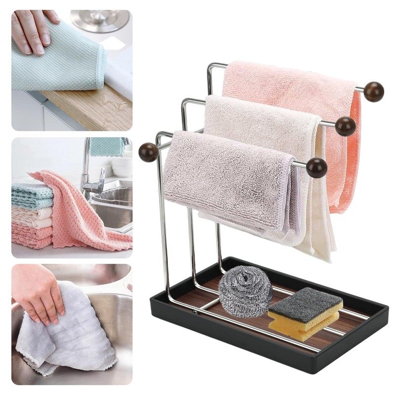 XHKDSYMC Dish Rag Holder-Sponge Rack-Kitchen Rag Holder-for Storing Sponge Brushes,Soap