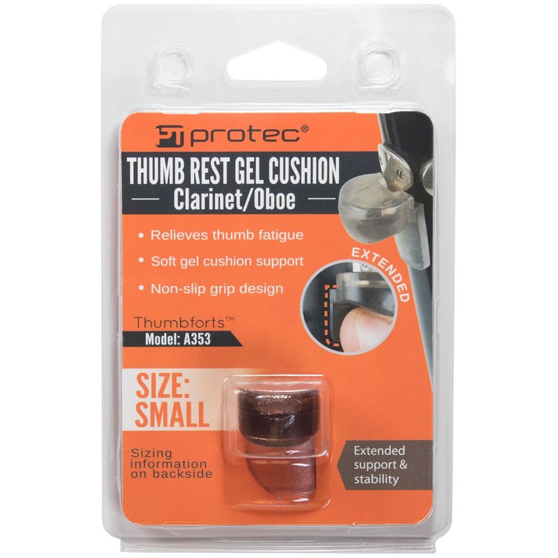 Clarinet/Oboe Thumb Gel Cushion with Extended Support, Size Small (fits