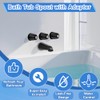 Matte Black Bath Tub Spout Shower Trim Kit, with 3