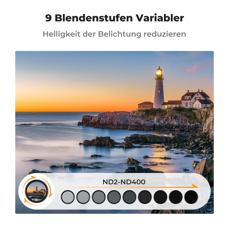 K&F Concept K-Series 55 mm ND Filter Variable Neutral Density