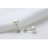 Rakumi Sterling Silver AAAA 6mm White Freshwater Pearl Studs Earrings