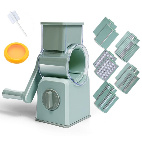 Multifunctional Vegetable Chopper Round Mandoline Slicer Kitchen Rotary Cheese Grater