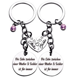 Rebundex Pack of 2 Mother Daughter Gift Christmas Gifts for Mum Gifts Mum Mother's Day Gift for Mum from Daughter Mum Mother's Day Gifts for Mum, silver-mother-daughter-09b