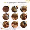 Moresoo Tape Extensions Echthaar Blond, Invisible Tape in Extensions 35cm