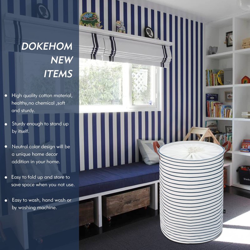 DOKEHOM 20 Inches (50.8 cm) Thickened Foldable Round Storage Laundry