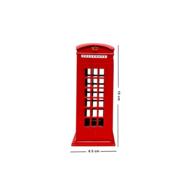 London Red Telephone Box Money Coins Bank Made of Die