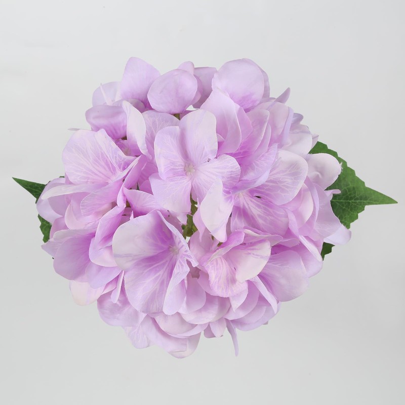 ICBOX 6pcs 28in Purple Hydrangea Artificial Silk Flowers Long Stem
