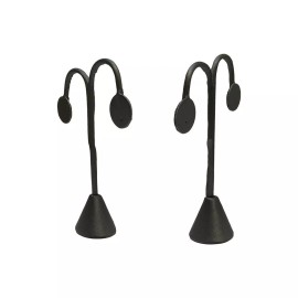 Unbranded Set Of 2 Pc High Slate Gray Leatherette 15-1/2'' Single Earring Display