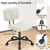 DUMOS Small Armless Home Desk Chair with Low Back Lumbar