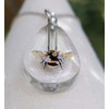 Cremation Urn Bottle Bumble Bee Wild Flowers Sympathy Gift Sterling