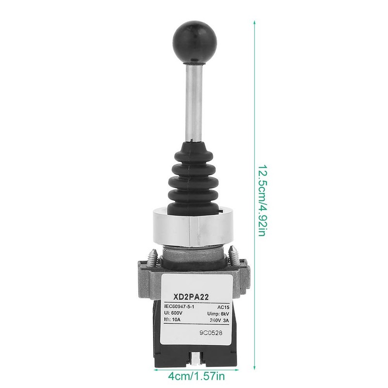 Regun Joystick Switch, 2-Position Momentary 2NO Monolever for Panel Installation