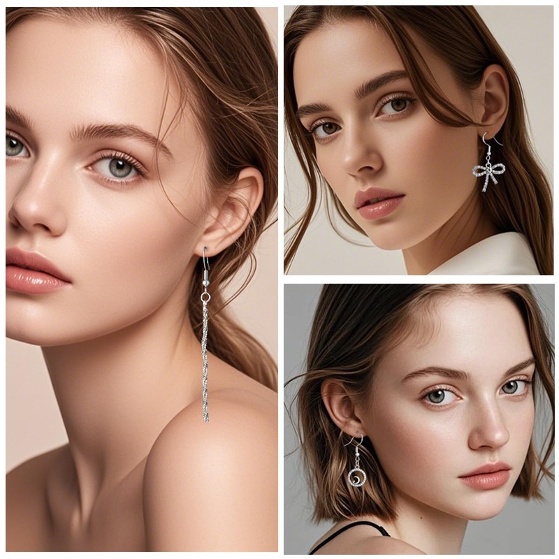 Earring Making Kits Silver Earring Hooks Hypoallergenic Ear Wires Fish