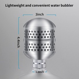 Dreyoo 4 Set Bubbler Sprinkler Heads, 3/4 Inch Internal Thread Rustproof Aluminum Diffuser Flood Nozzle for Yard, Vegetable Garden, Soaker Sprinkler with 40 Inch Tape