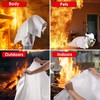 DAWNTREES Fire Blankets Emergency for Kitchen Home,1x1m Emergency Fire Retardant
