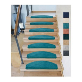 Kettelservice-Metzker Sweet Semicircular Stair Mats in Various Colours Turquoise 1 Piece