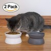 Unbranded Whisker-Friendly Raised Cat Bowls 2pk - Modern Design for
