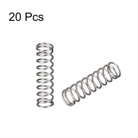 sourcing map Compression Spring 4 mm x 0.4 mm x 15 mm Free Length 7.1 N Load Capacity Grey Pack of 20