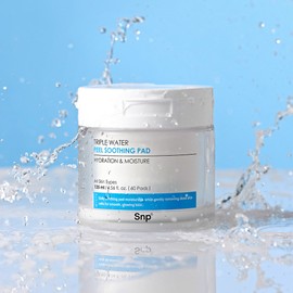 SNP Triple Water Essential Toner Pad 60 sheets / Snp 트리플 워터 필수딩 토너패드 60매