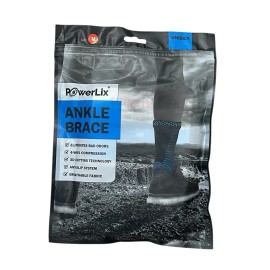 Powerlix Ankle Compression Support Sleeve Size-M (Pair) for Injury Recovery/Pain