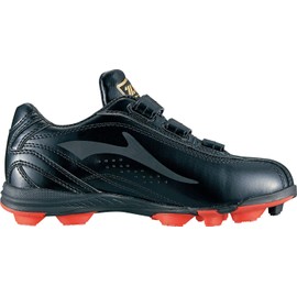 ZETT BSR4297J Boys Baseball Point Spike, Grandmate, Black/Black, 7.5 inches (19.0 cm)